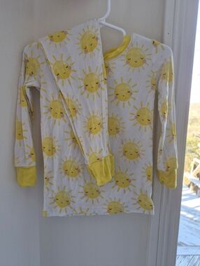 Little Sleepies White & Yellow Sunny Pajama Set